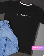 تیشرت دخترانه طرح لاو کد 1397 - Image 6