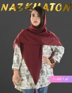 روسری ساده نخی ضد چروک تارا کد 1087 - Image 4