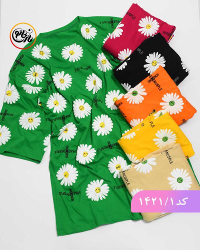 تیشرت لانگ بابونه کد 1421