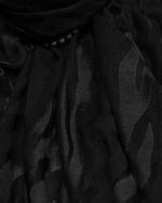 شال مشکی مروارید دار کد 1420 - Image 7