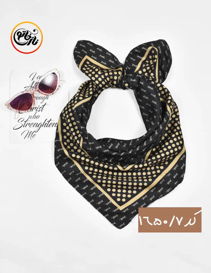 مینی اسکارف مشکی کرم