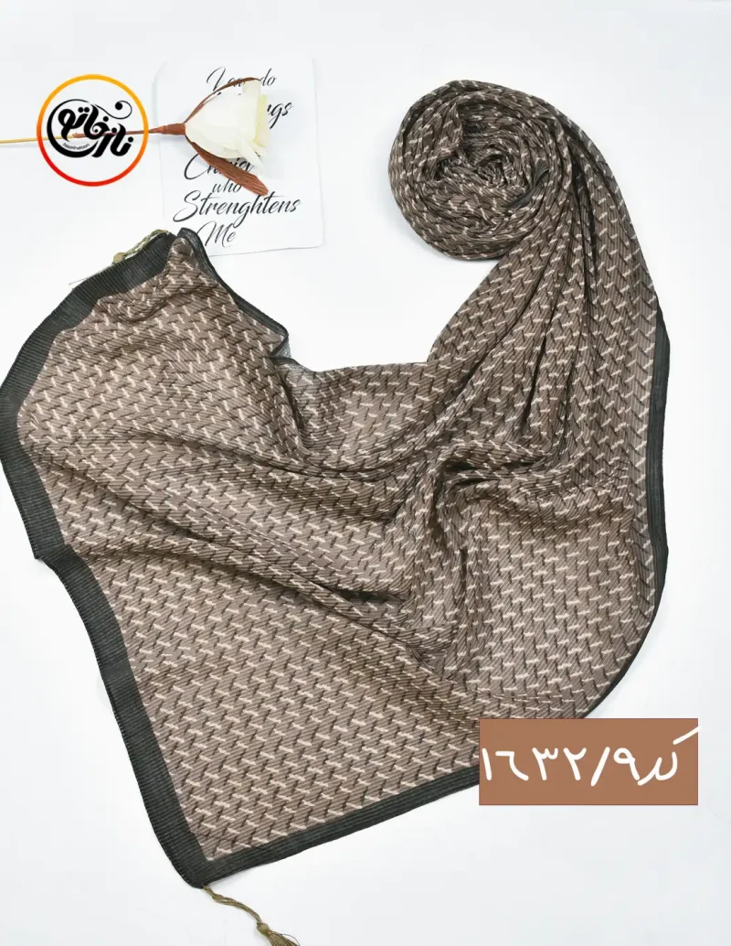 شال موکا قهوه ای کد 1632 - Image 10