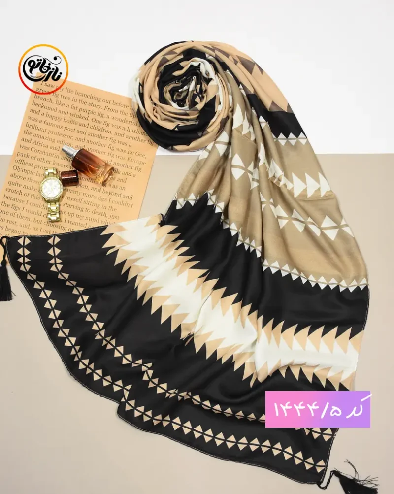 شال کرم مشکی کد 1444 - Image 6
