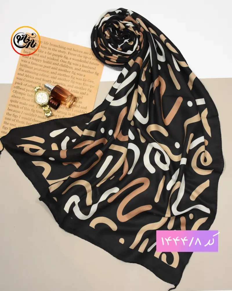 شال کرم مشکی کد 1444 - Image 9