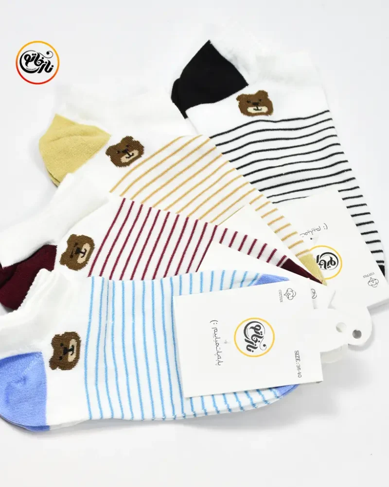 جوراب نخی راه راه کد 37 - Image 1