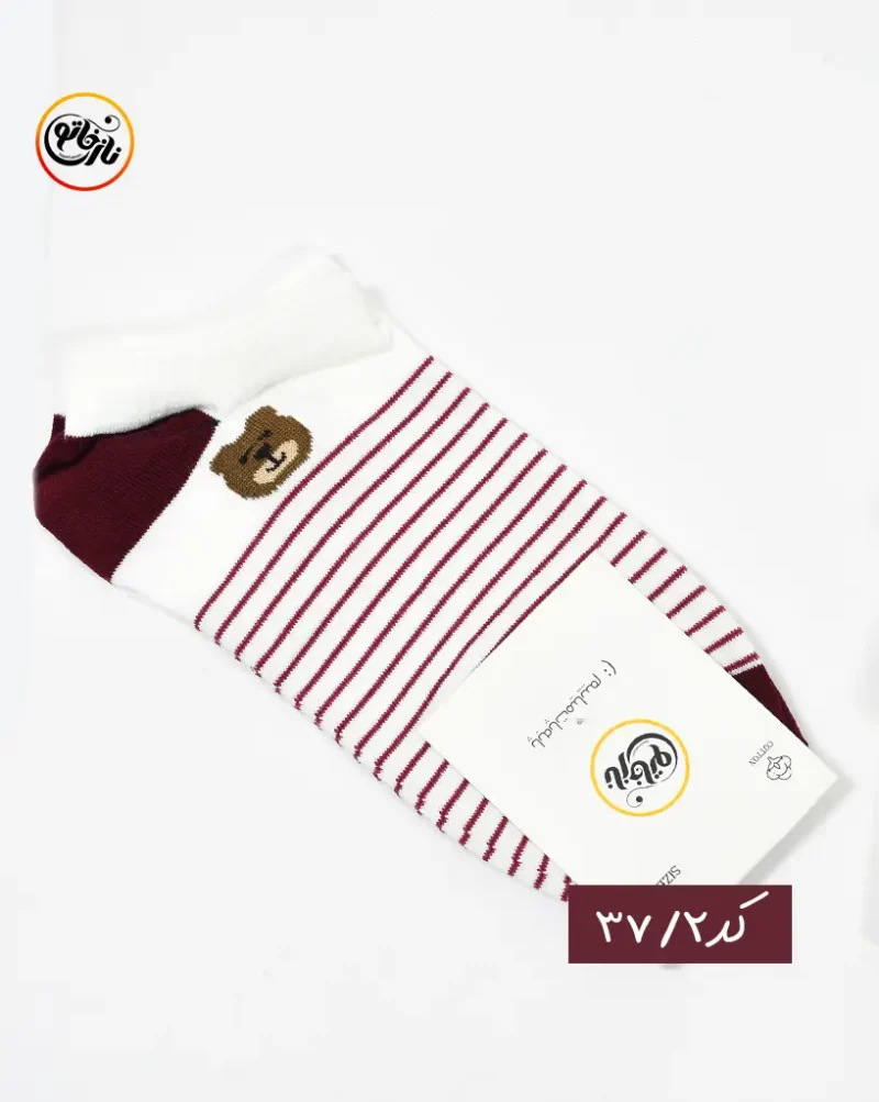 جوراب نخی راه راه کد 37 - Image 3