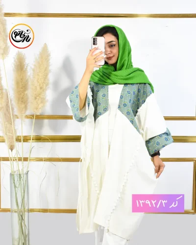 مانتو بلند لینن طرحدار