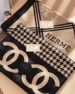 شال مخمل نسکافه ای کد 1501 - Image 3