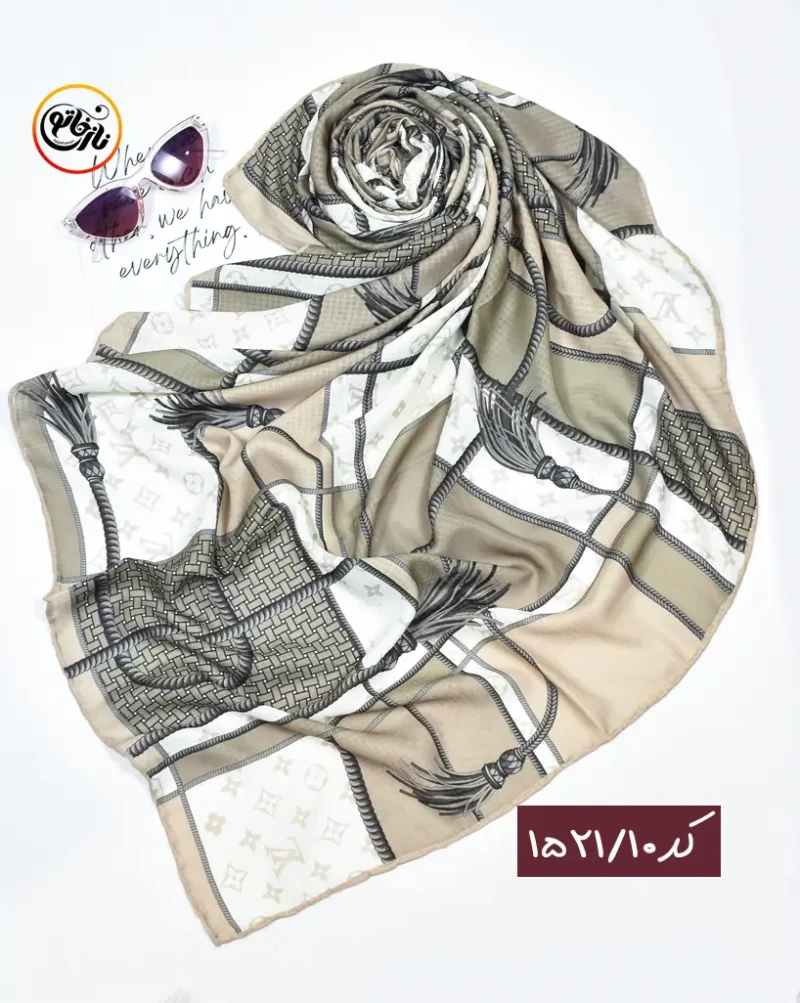 روسری نخی نسکافه ای کد 1521 - Image 11