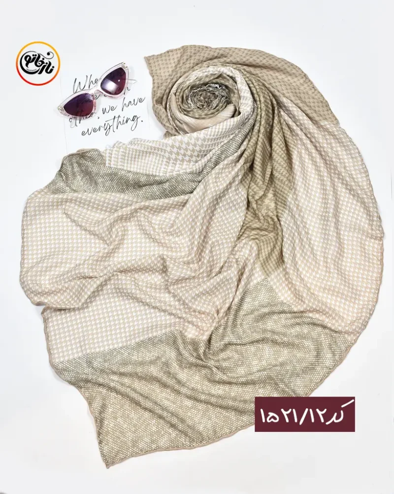 روسری نخی نسکافه ای کد 1521 - Image 13