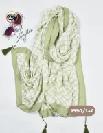 شال پلیسه طرحدار کد 1590 - Image 2
