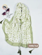 شال پلیسه طرحدار کد 1590 - Image 4