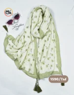 شال پلیسه طرحدار کد 1590 - Image 8