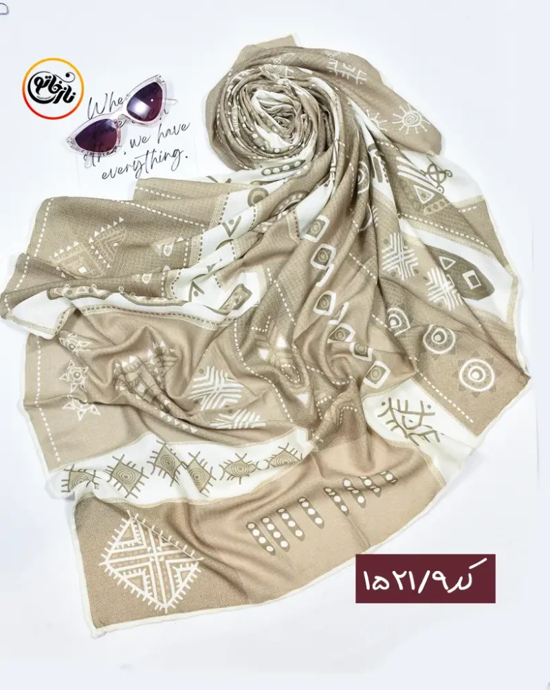 روسری نخی نسکافه ای کد 1521 - Image 10