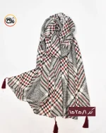 شال پلیسه زرشکی کرم