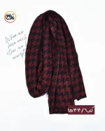 شال پلیسه زرشکی طرحدار کد 1544 - Image 7