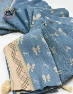 شال پاپیونی ابی خوشگل کد 1634
