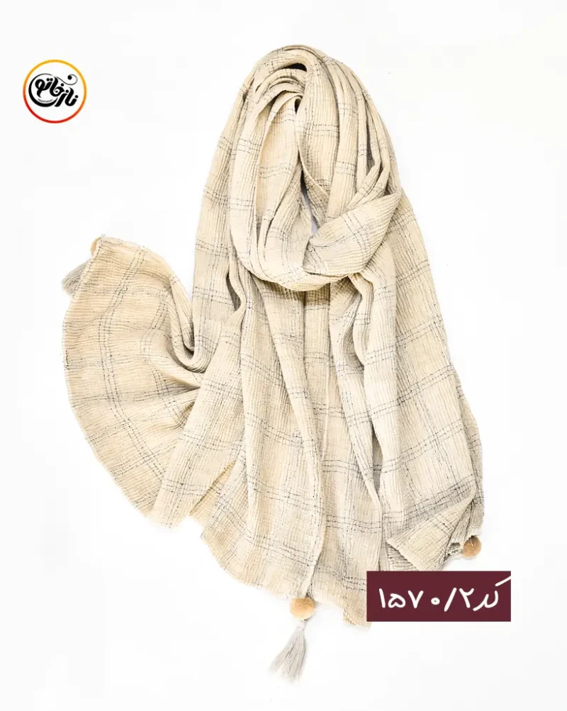 شال پلیسه چهارخونه کد 1570 - Image 3
