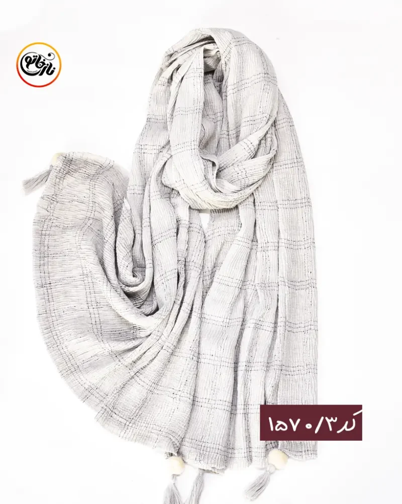 شال پلیسه چهارخونه کد 1570 - Image 4