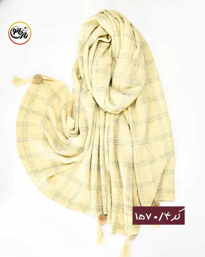 شال پلیسه چهارخونه کد 1570 - Image 5