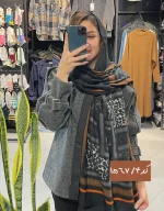 شال موهر مشکی پلنگی کد 1567 - Image 11
