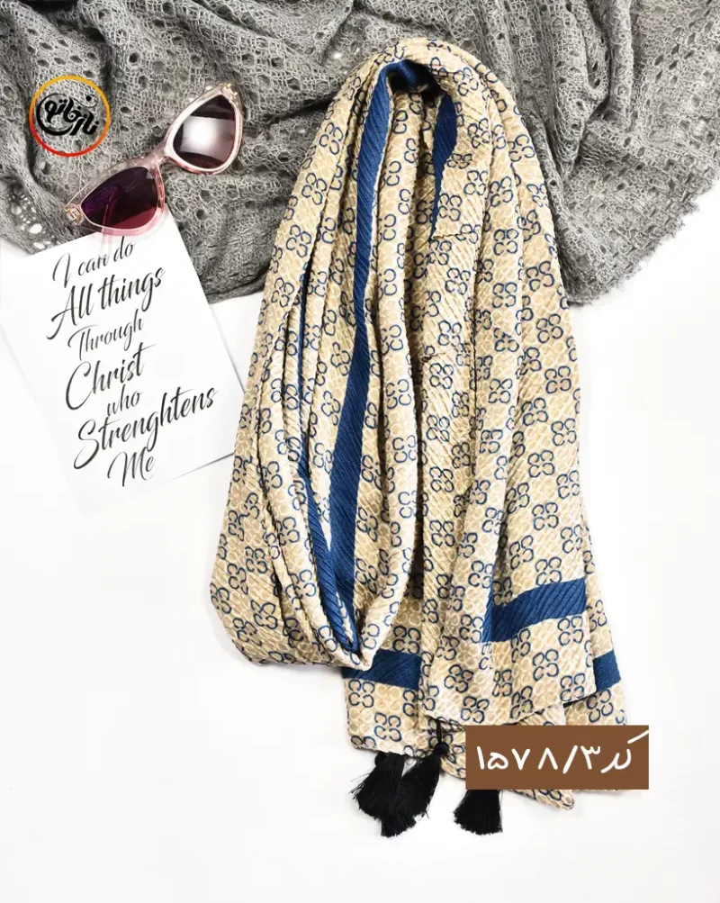 شال موکا سورمه ای کد 1578 - Image 4