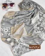 روسری نخی طوسی کد 1589 - Image 5