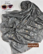 روسری نخی طوسی کد 1589 - Image 6