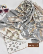 روسری نخی طوسی کد 1589 - Image 7
