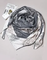 روسری نخی طوسی کد 1789 - Image 3