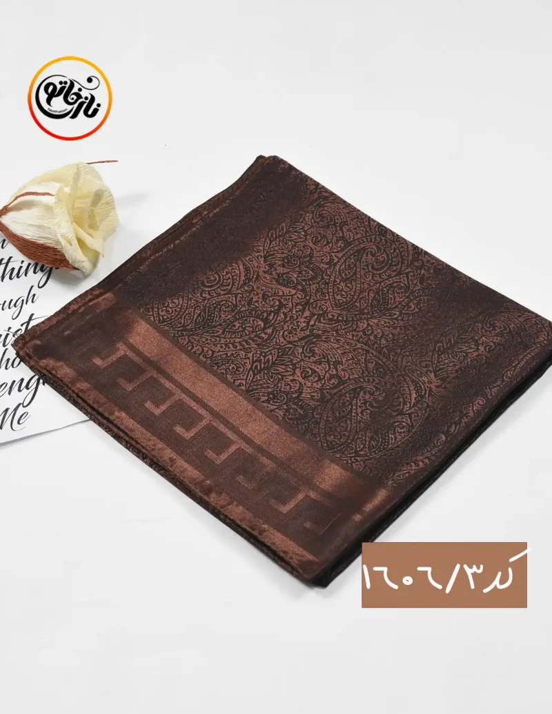 روسری ابریشم مجلسی کد 1606 - Image 4