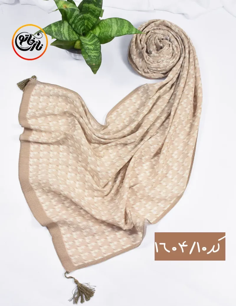 شال کرمی پلیسه کد 1604 - Image 7