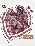 روسری ابریشم زرشکی