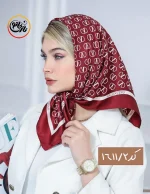 مینی اسکارف ابریشم زرشکی