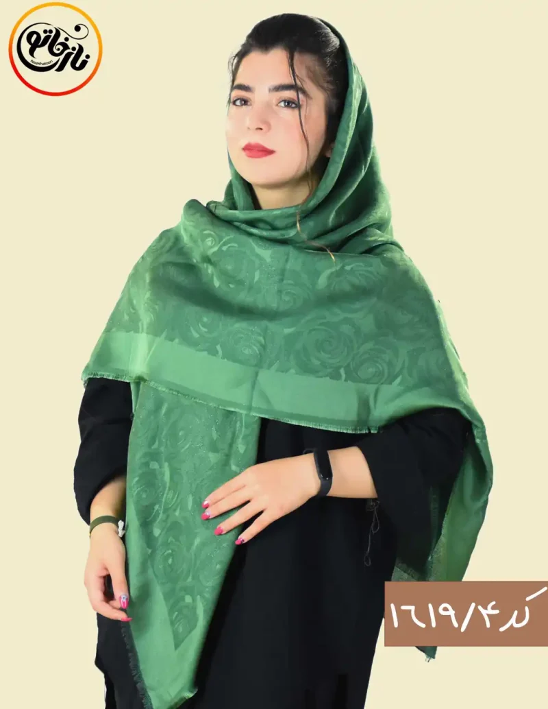 روسری ژکارد لمه گل رز کد 1619 - Image 1