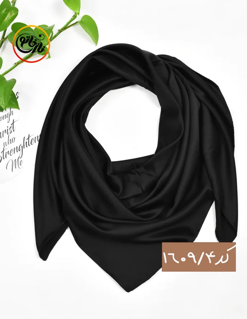 روسری ساتن مشکی