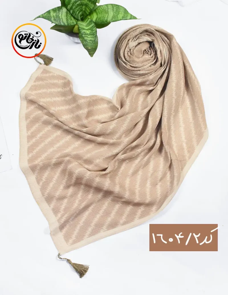 شال کرمی پلیسه کد 1604 - Image 8