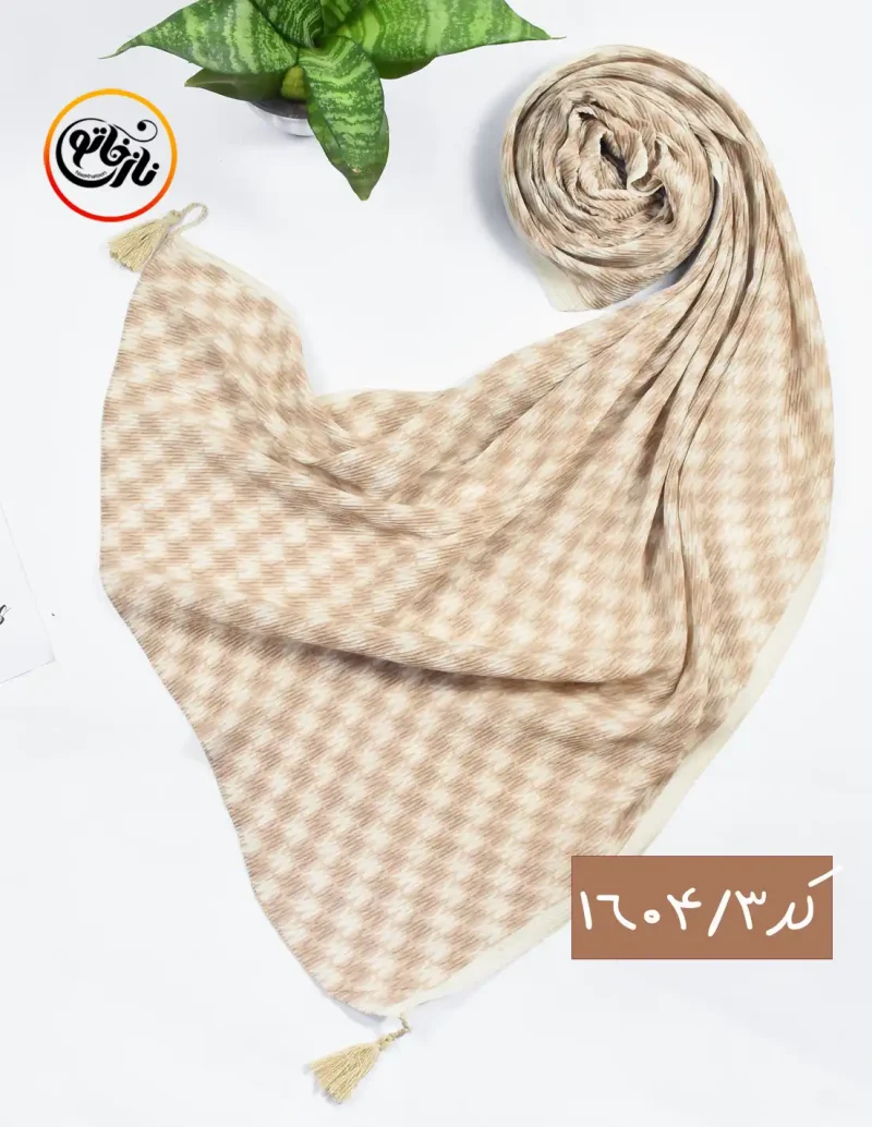 شال کرمی پلیسه کد 1604 - Image 10