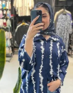 ست مینی اسکارف و شومیز سرمه ای