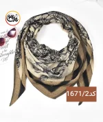 روسری پلیسه طرحدار کد 1671 - Image 3