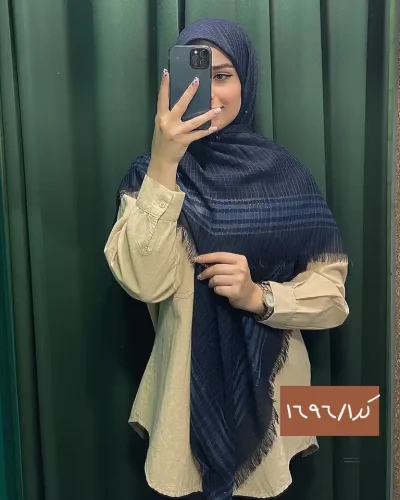 روسری سرمه ای | روسری ساده ارزان