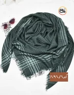 روسری نخی چهارخانه کد 1696 - Image 9