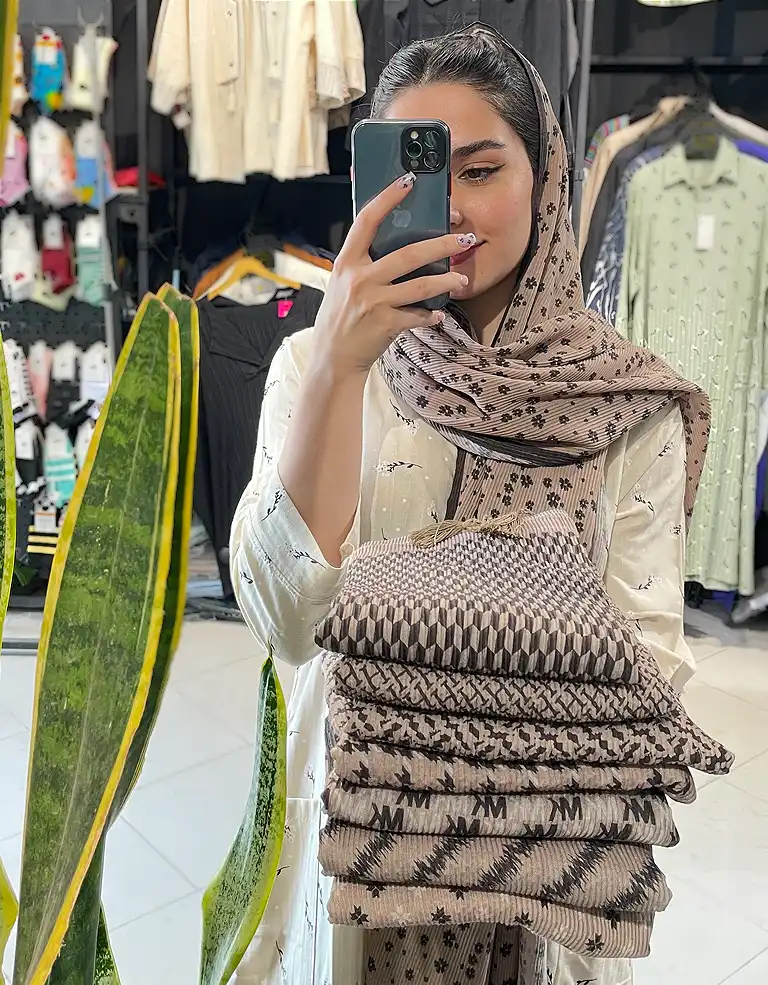 شال نخی پلیسه برشکا