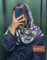شال سرمه ای پلیسه کد 1701 - Image 3