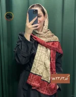 شال مخمل زرشکی کد 1523 - Image 16