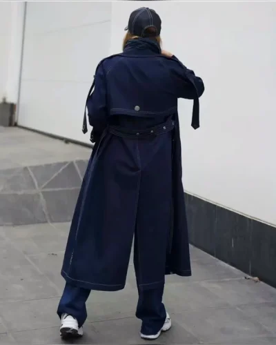 استایل پاییزی با رنگ سرمه ای