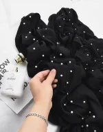 شال مرواریددار مشکی