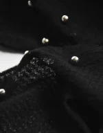 شال مرواریددار مشکی کد 1716 - Image 4