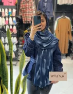 شال سرمه ای پلیسه کد 1711 - Image 2