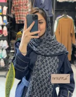 شال سرمه ای پلیسه کد 1711 - Image 4